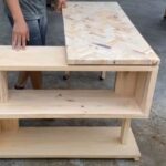 Как сделать деревянный раскладной стол с полкой для книг