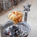 Мангал с вертелом для приготовления курицы — своими руками