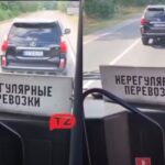 Пассажир автобуса наказал автохама на «Лексусе», мешающего движению